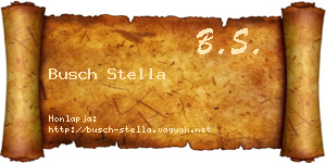Busch Stella névjegykártya