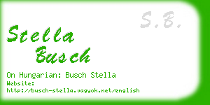 stella busch business card